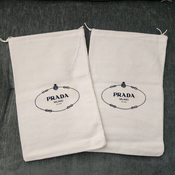 Prada White Drawstring Dust Bags - Picture 1 of 3
